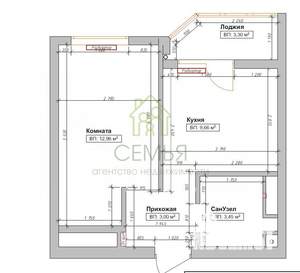 1-к квартира, на длительный срок, 29м2, 5/9 этаж