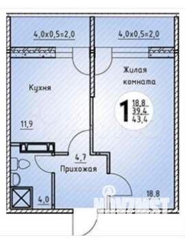 1-к квартира, на длительный срок, 40м2, 3/17 этаж