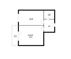1-к квартира, на длительный срок, 35м2, 6/8 этаж