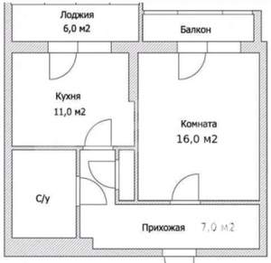 1-к квартира, на длительный срок, 40м2, 4/17 этаж