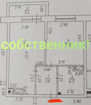 1-к квартира, на длительный срок, 38м2, 7/17 этаж