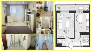 1-к квартира, на длительный срок, 39м2, 12/19 этаж