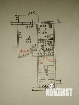 1-к квартира, на длительный срок, 37м2, 3/5 этаж