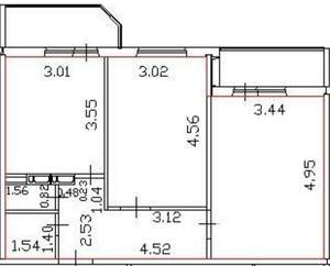 2-к квартира, на длительный срок, 56м2, 11/16 этаж