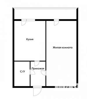 1-к квартира, на длительный срок, 42м2, 4/18 этаж