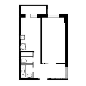1-к квартира, на длительный срок, 41м2, 6/18 этаж