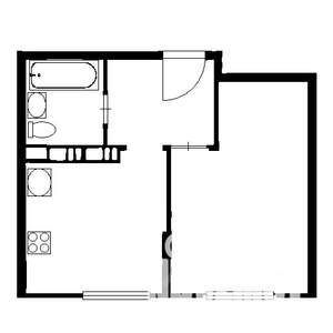 1-к квартира, на длительный срок, 40м2, 1/3 этаж