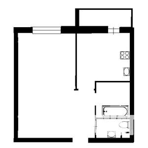 1-к квартира, на длительный срок, 43м2, 3/3 этаж