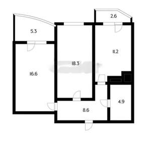 2-к квартира, на длительный срок, 61м2, 2/17 этаж