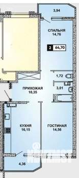2-к квартира, на длительный срок, 65м2, 3/19 этаж