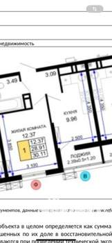 1-к квартира, на длительный срок, 32м2, 15/25 этаж