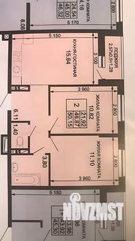 2-к квартира, на длительный срок, 51м2, 4/9 этаж