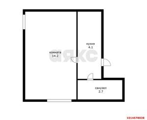 1-к квартира, на длительный срок, 21м2, 2/5 этаж