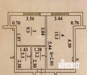 1-к квартира, на длительный срок, 31м2, 2/6 этаж