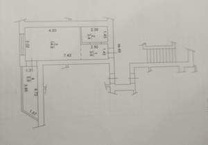 Студия квартира, на длительный срок, 22м2, 3/8 этаж