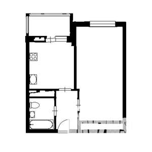 1-к квартира, на длительный срок, 40м2, 6/25 этаж