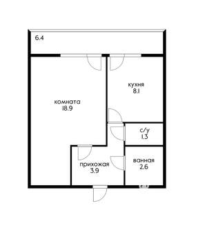 1-к квартира, на длительный срок, 42м2, 9/9 этаж