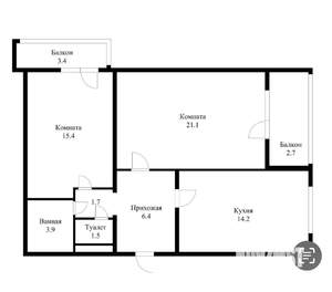 2-к квартира, на длительный срок, 70м2, 8/22 этаж