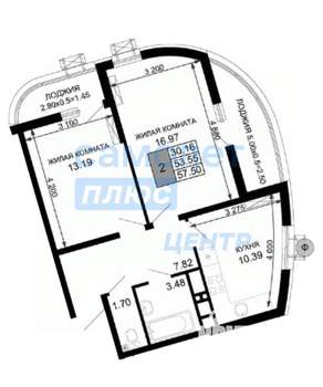 2-к квартира, на длительный срок, 58м2, 6/24 этаж
