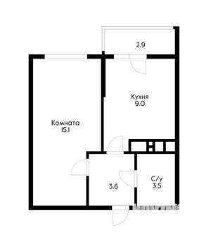 1-к квартира, на длительный срок, 36м2, 17/25 этаж