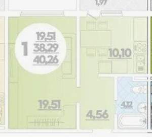 1-к квартира, на длительный срок, 40м2, 5/16 этаж