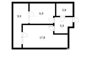 1-к квартира, на длительный срок, 38м2, 7/25 этаж