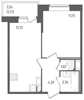 1-к квартира, на длительный срок, 40м2, 14/17 этаж