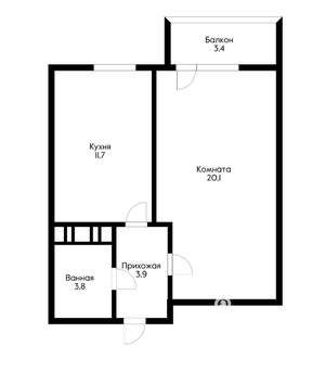 1-к квартира, на длительный срок, 40м2, 5/24 этаж