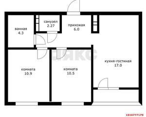 2-к квартира, на длительный срок, 51м2, 3/9 этаж