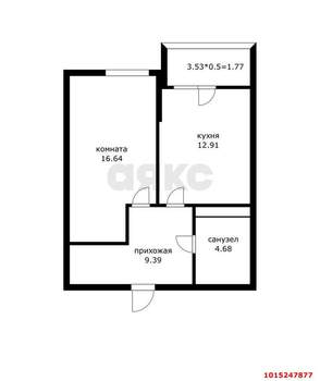 1-к квартира, на длительный срок, 43м2, 9/20 этаж
