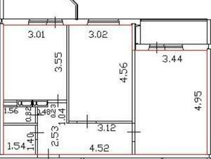 2-к квартира, на длительный срок, 56м2, 11/16 этаж