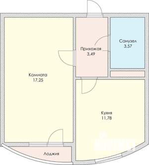 1-к квартира, на длительный срок, 36м2, 4/10 этаж