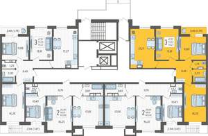 3-к квартира, вторичка, 74м2, 1/19 этаж