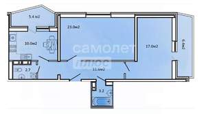2-к квартира, вторичка, 83м2, 18/23 этаж
