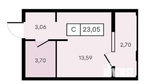 Студия квартира, вторичка, 23м2, 6/8 этаж