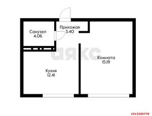 1-к квартира, вторичка, 40м2, 12/17 этаж