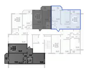 2-к квартира, вторичка, 56м2, 2/8 этаж