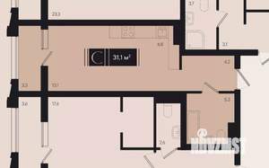 Студия квартира, вторичка, 31м2, 6/9 этаж