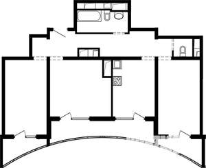 3-к квартира, строящийся дом, 72м2, 16/25 этаж