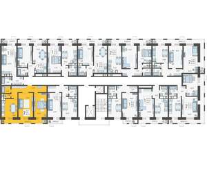 2-к квартира, строящийся дом, 67м2, 6/12 этаж