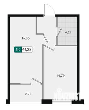 1-к квартира, вторичка, 41м2, 9/18 этаж