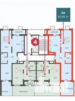 2-к квартира, вторичка, 79м2, 4/11 этаж