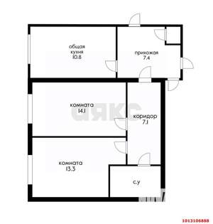 1-к квартира, вторичка, 39м2, 4/9 этаж