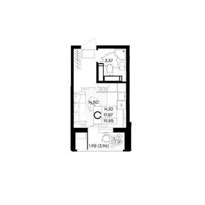 Студия квартира, вторичка, 20м2, 2/18 этаж