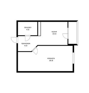 1-к квартира, вторичка, 40м2, 15/17 этаж