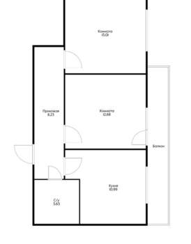 2-к квартира, вторичка, 49м2, 3/8 этаж