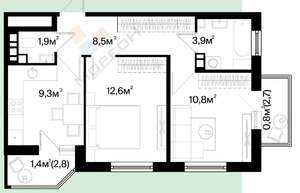 2-к квартира, вторичка, 48м2, 5/9 этаж