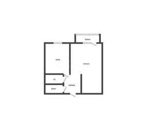 1-к квартира, вторичка, 39м2, 2/9 этаж