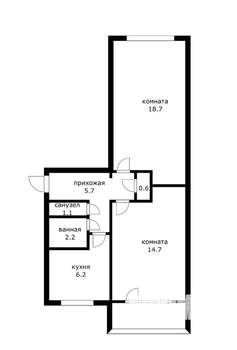 2-к квартира, вторичка, 49м2, 5/5 этаж