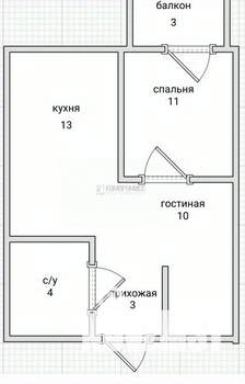 1-к квартира, вторичка, 35м2, 19/24 этаж